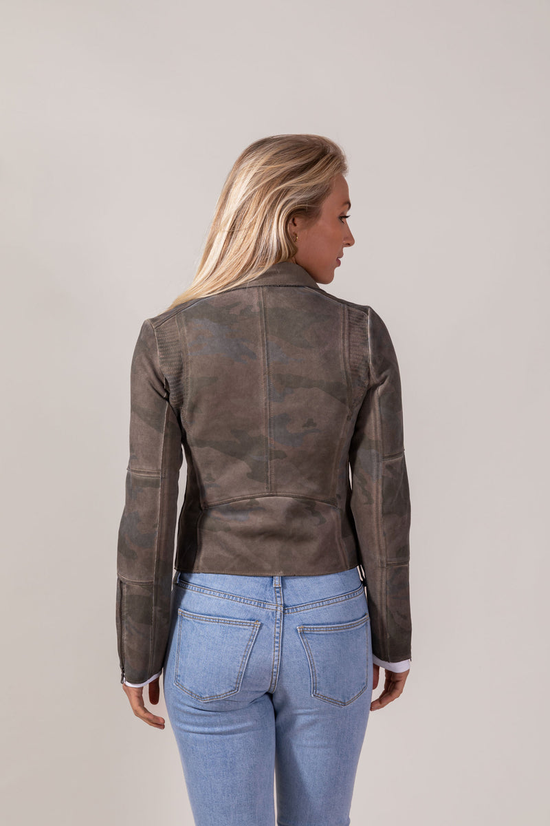 Zahara Scuba Suede Moto Jacket