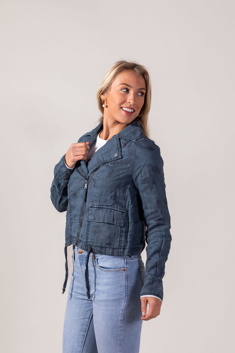  Linen Moto Jacket