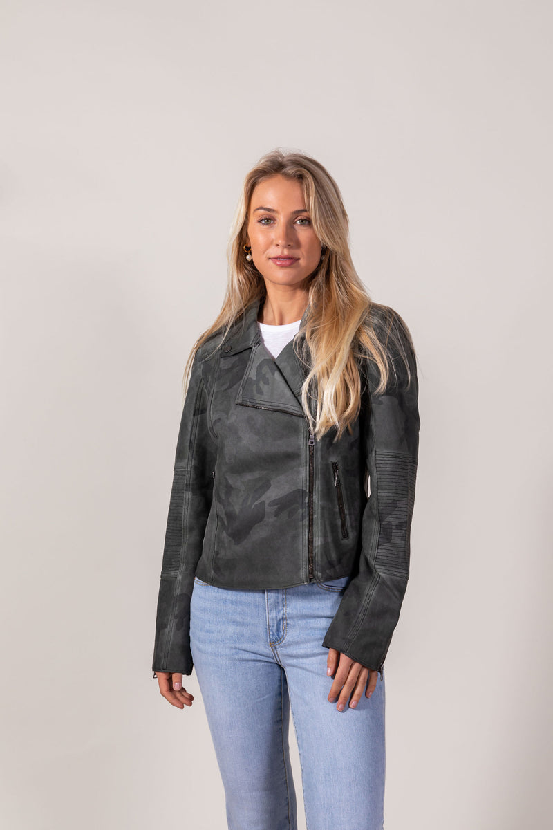 Zahara Scuba Suede Moto Jacket