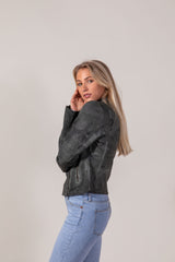 Zahara Scuba Suede Moto Jacket