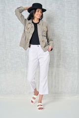  Stripe Linen Jacket