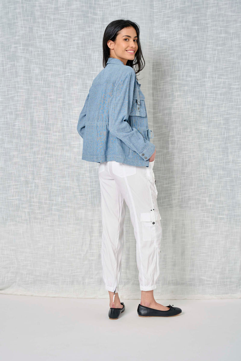  Stripe Linen Jacket