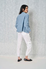  Stripe Linen Jacket