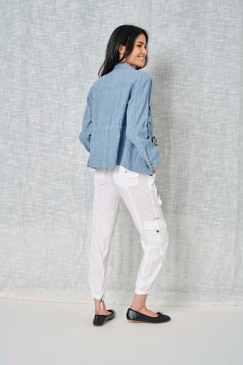  Stripe Linen Jacket