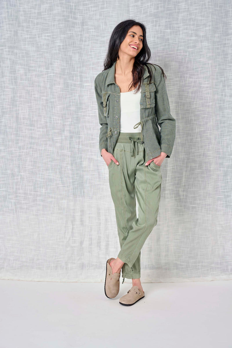  Stripe Linen Jacket