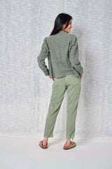  Stripe Linen Jacket