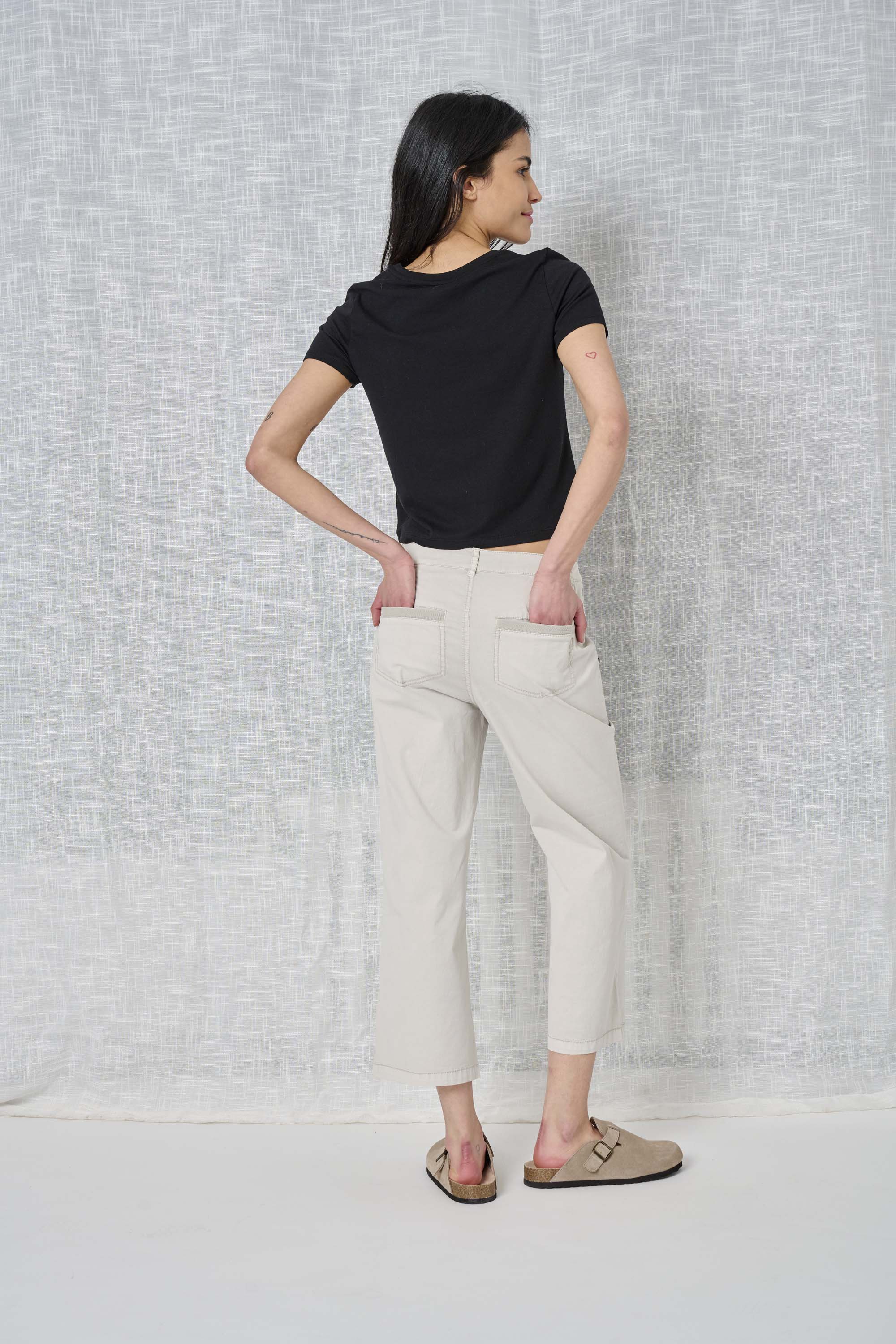 solid twill pant women