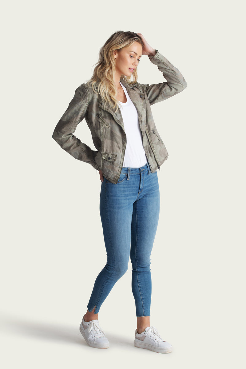 Aspen Linen Moto Jacket - Marrakech Clothing