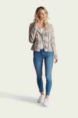 Aspen Linen Moto Jacket - Marrakech Clothing