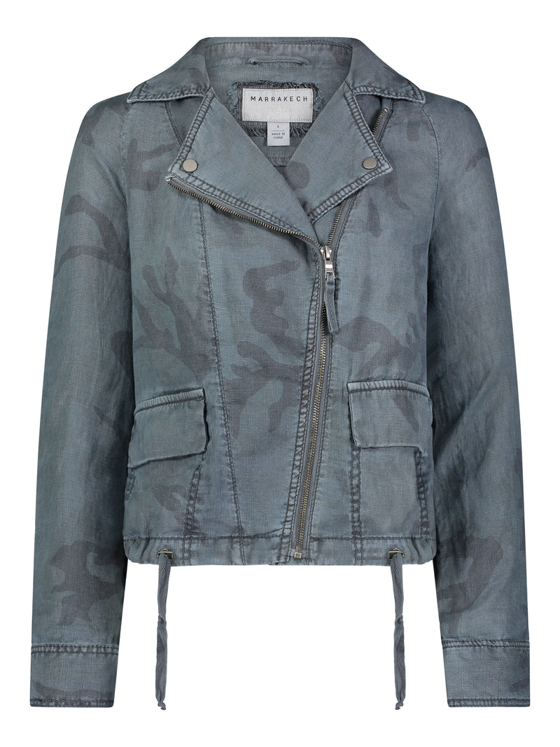  Linen Moto Jacket