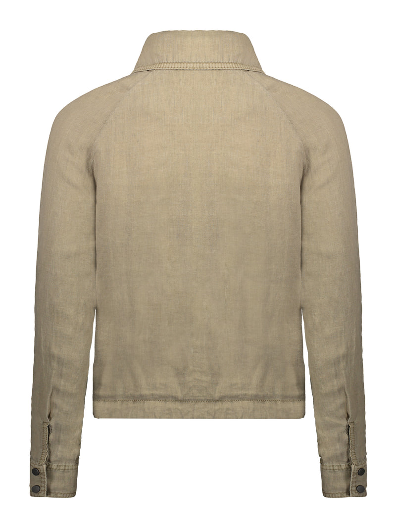  Linen Moto Jacket