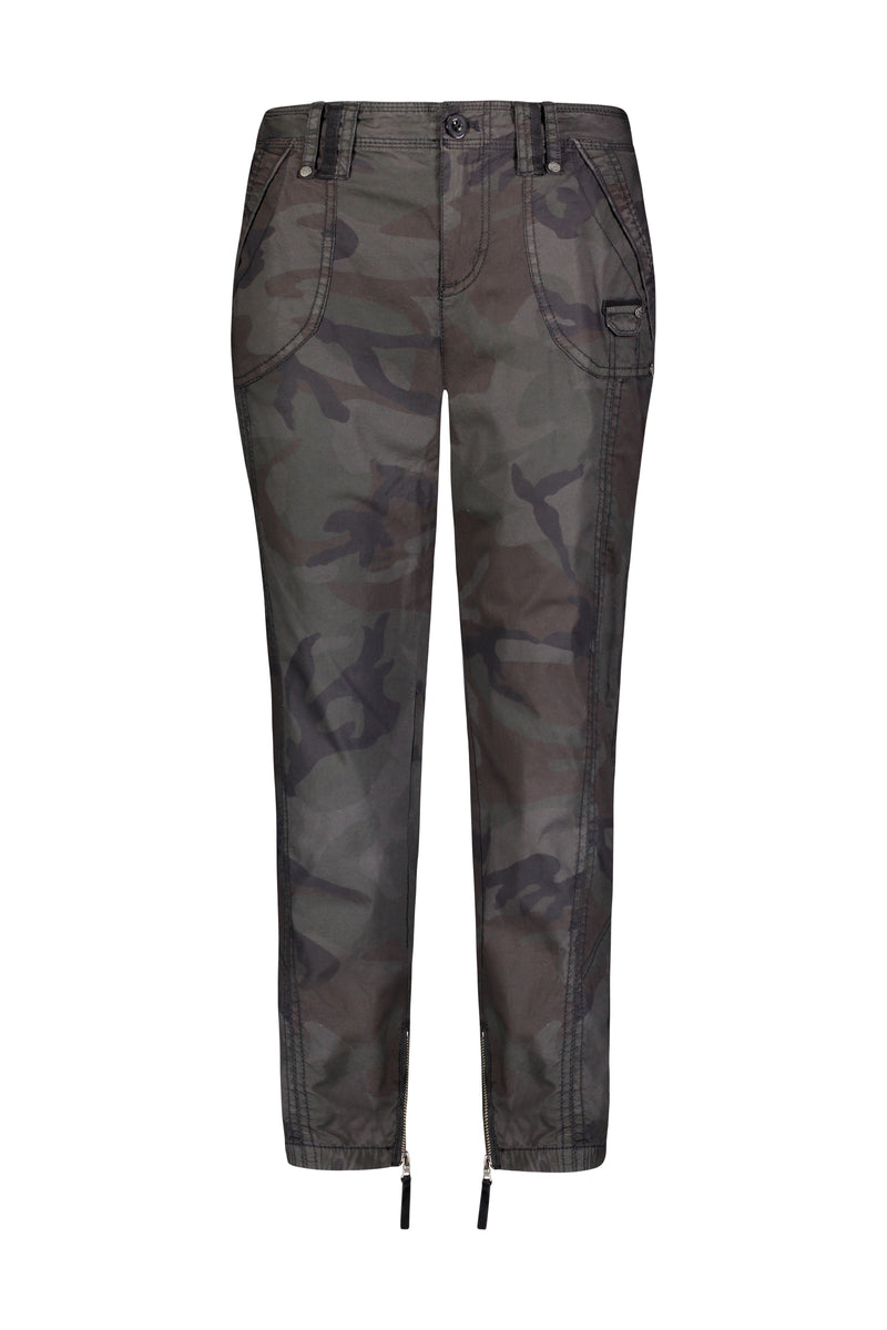 Stretch Poplin Zipper Jogger Pant
