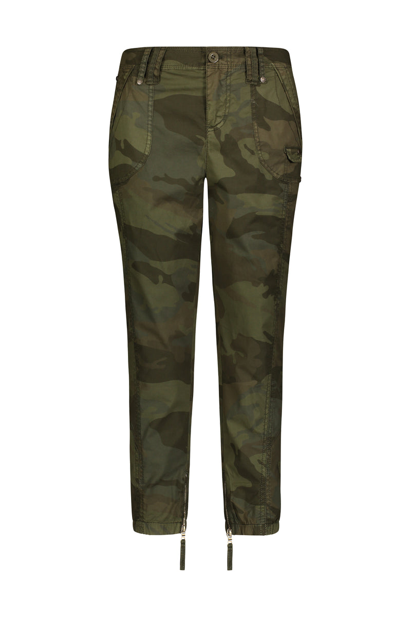 Stretch Poplin Zipper Jogger Pant