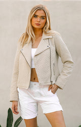 Quilted Moto Jacket Women