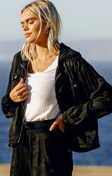 Hera Cupro Hoodie Jacket