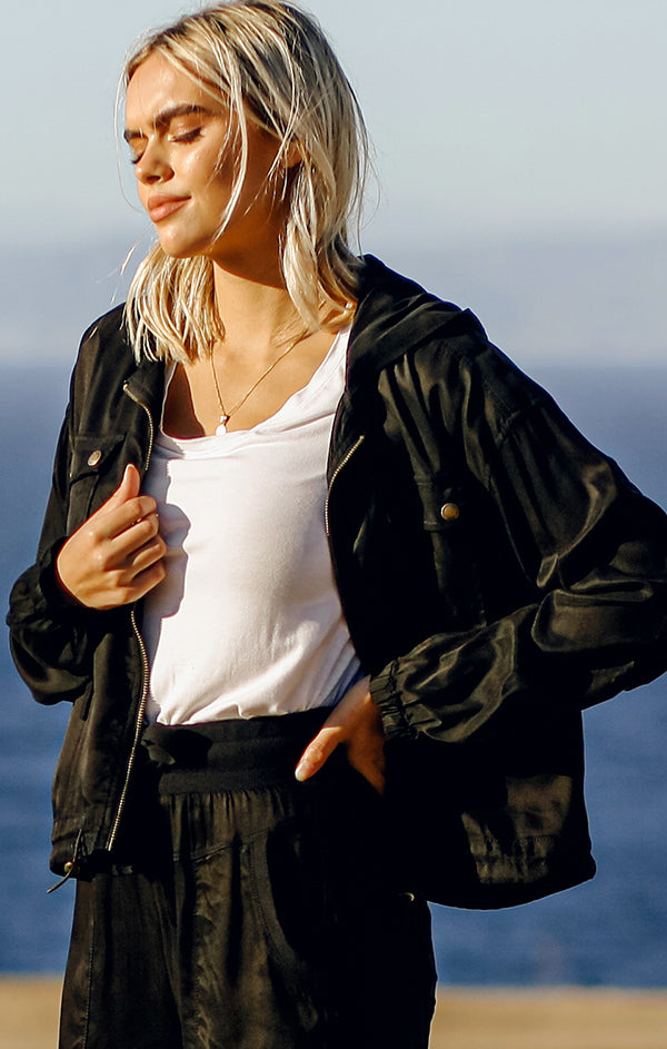 Hera Cupro Hoodie Jacket