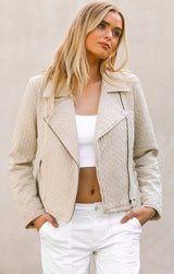 Quilted Moto Jacket Women