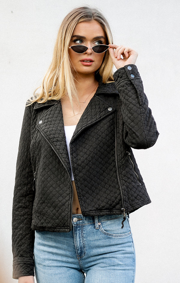 Quilted Moto Jacket Women