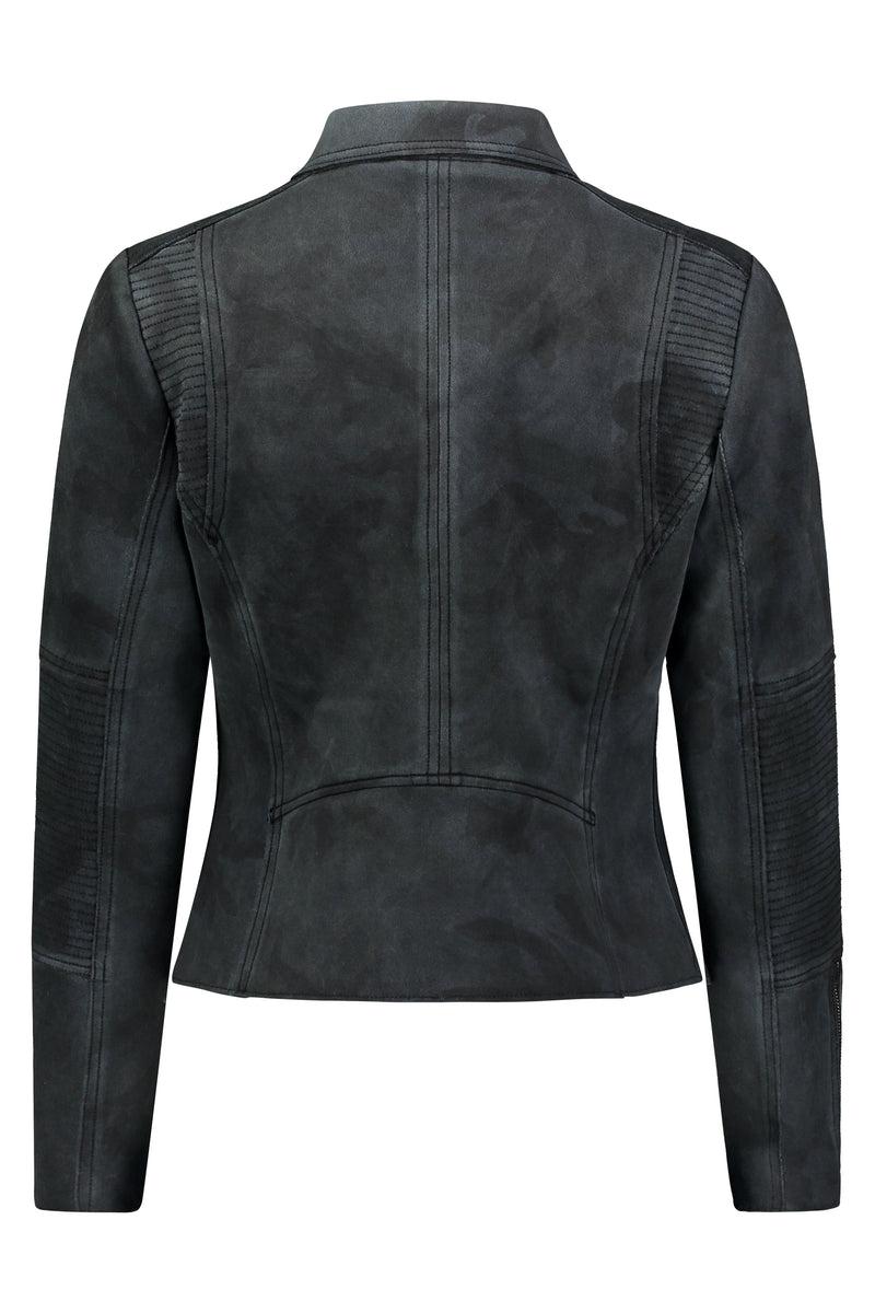 Zahara Scuba Suede Moto Jacket