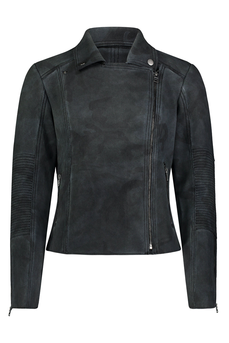 Zahara Scuba Suede Moto Jacket