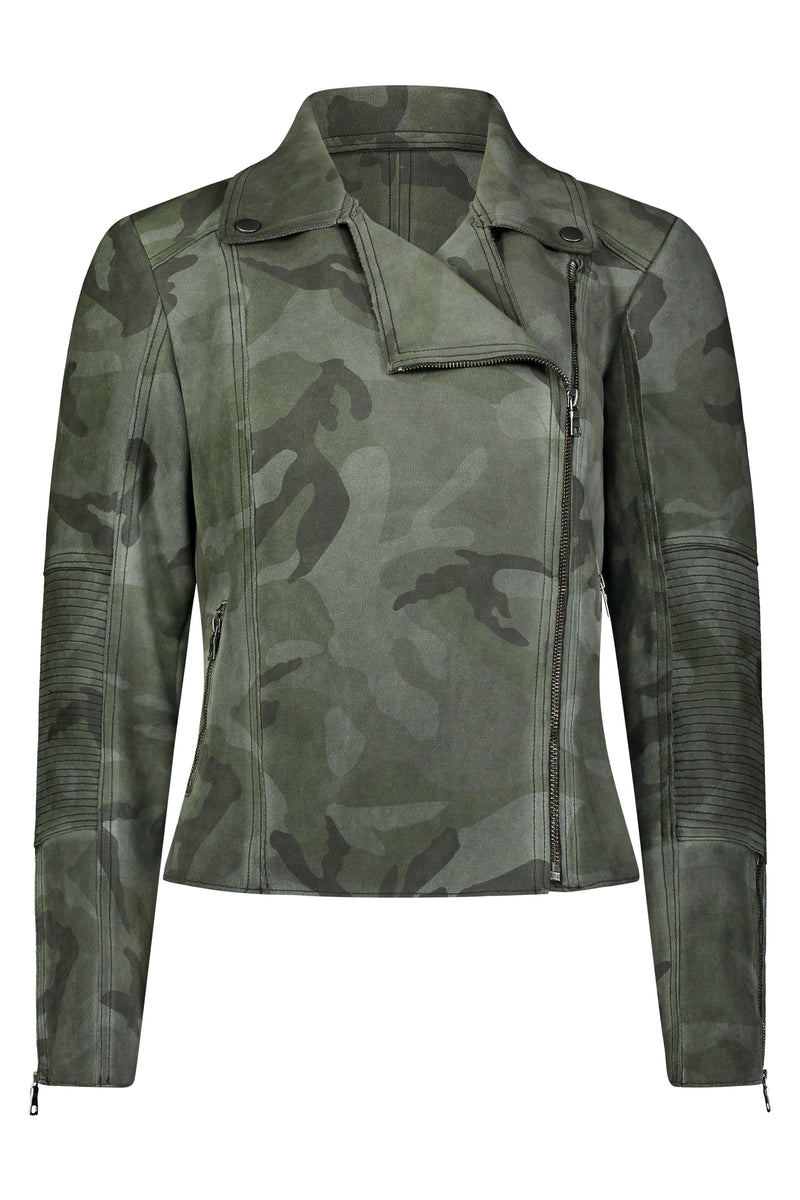 Zahara Scuba Suede Moto Jacket