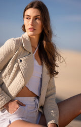 Quilted Moto Jacket Women