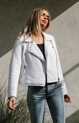 Quilted Moto Jacket Women
